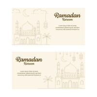 ramadan kareem banner template vector design