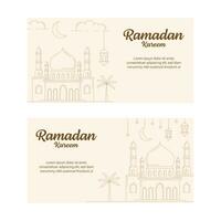 ramadan kareem banner template vector design