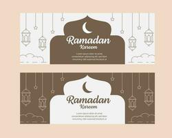 ramadan kareem banner template vector design