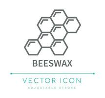 Beeswax Candle Line Icon vector