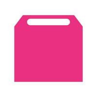 Shopping bag icon. Flat style. Vector illustration. Pink color. Vector Illustration For Personal and Commercial Use. Clean Look Trendy Icon. Food icon element symbol
