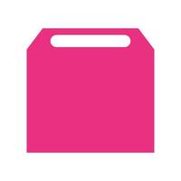 compras bolso icono. plano estilo. vector ilustración. rosado color. vector ilustración para personal y comercial usar. limpiar Mira de moda icono. comida icono elemento símbolo