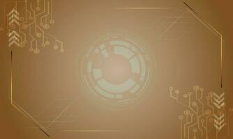 Vector Abstract high technology lines connect of future on brown.
