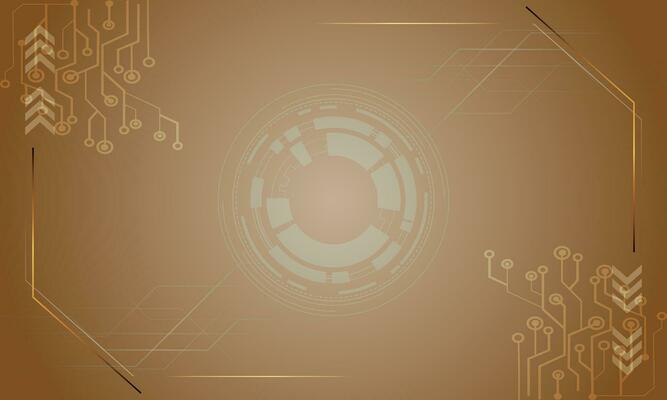 Vector Abstract high technology lines connect of future on brown.