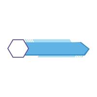 Blue arrow icon. Flat illustration of blue arrow icon for web design.  Banner element design. Part of infographic element vector