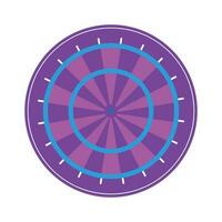 Circle target symbol icon vector illustration graphic design. Dartboard in the purple color. Dartboard icon symbol. Element symbol of dart