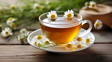 AI generated drink chamomile tea, the natural cure photo