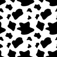 cow seamless pattern black and white background vector