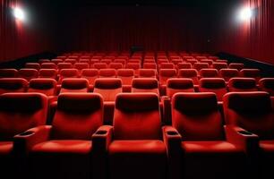 AI generated empty cinema seats cinema photo