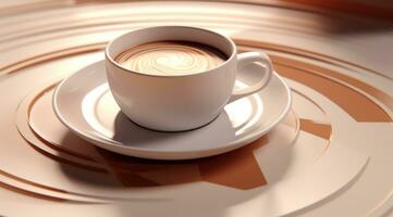 AI generated caffeine tea 0on beige background photo