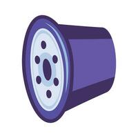 Flat Hazardous Waste Car Oil Filter Icon vector