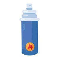 Flat Hazardous Waste Flammable Liquid Can Icon vector