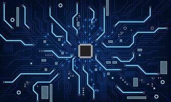 Circuit board. Technology background. Central Computer Processors CPU concept. Motherboard digital chip. vector