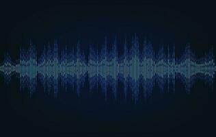 Vector audio wavefrom. abstract music waves oscillation. futuristic sound wave visualization.