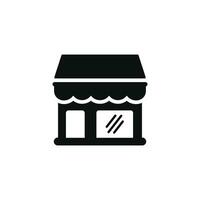 Tienda icono aislado en blanco antecedentes vector