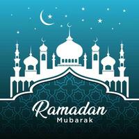 tarjeta de felicitación de ramadán. ramadán mubarak. vector