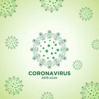 Virus Corona vectors. Corona Virus in Wuhan.coronavirus infection.Green Background. Vector Illustration.