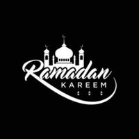 Beautiful Ramadan Kareem text design background vector