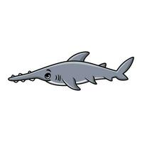 Cute saw shark cartoon on a white background vector