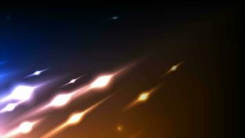 helder gloeiend sporen van kometen in ruimte abstract beweging achtergrond video