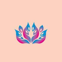 floral logo design template, abstract mythological flower vector