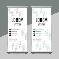 professional business roll up display standee template design vector