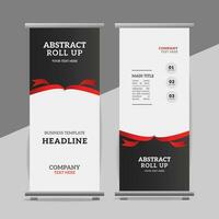 modern roll up banner template with abstract design vector