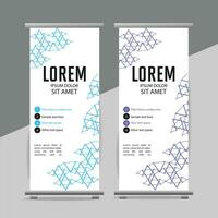 professional business roll up display standee template design vector