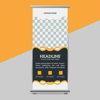 business roll up banner design display standee for presentation purpose vector