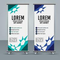 professional business roll up display standee template design vector