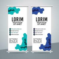 professional business roll up display standee template design vector