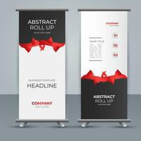 professional business roll up display standee template design vector