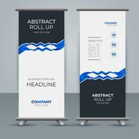 professional business roll up display standee template design vector