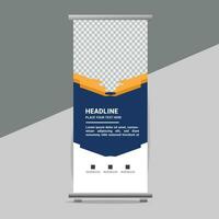 business roll up banner design display standee for presentation purpose vector