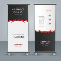 professional business roll up display standee template design vector