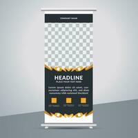 business roll up banner design display standee for presentation purpose vector