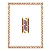 Vintage floral classic calligraphic retro vignette scroll frames ornamental design elements black and color set isolated vector