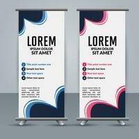 professional business roll up display standee template design vector