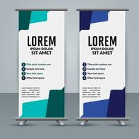 professional business roll up display standee template design vector