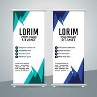 professional business roll up display standee template design vector