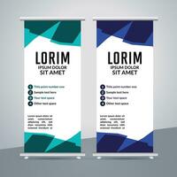 professional business roll up display standee template design vector