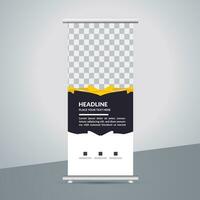 professional business roll up display standee template design vector