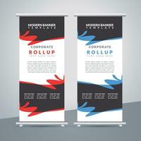 business roll up banner design display standee for presentation purpose vector