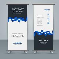 professional business roll up display standee template design vector