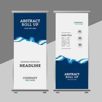 modern roll up banner template with abstract design vector