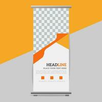 business roll up banner design display standee for presentation purpose vector