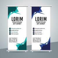 professional business roll up display standee template design vector