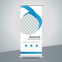 business roll up banner design display standee for presentation purpose vector