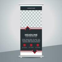 business roll up banner design display standee for presentation purpose vector