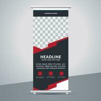 business roll up banner design display standee for presentation purpose vector